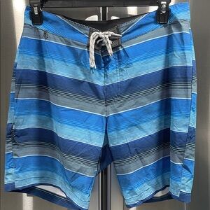 Columbia Blue and Black Swim Trunks